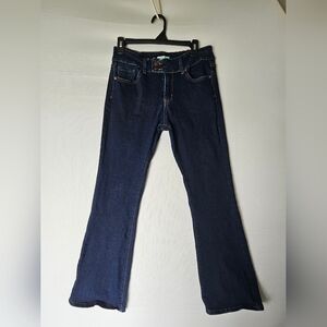 Women's Dark Indigo Flare Jeans - Classic Flared Leg